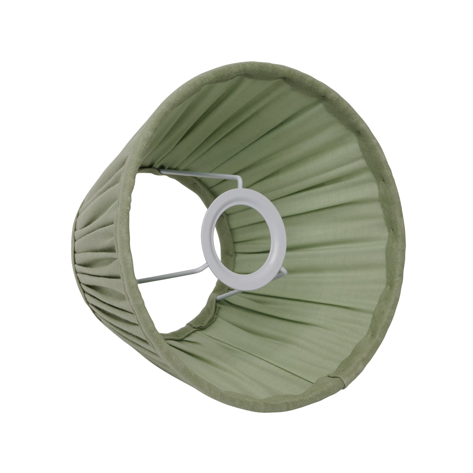 Abajur Ella, verde salva, Ø 20 cm, linho - Watt & Veke
