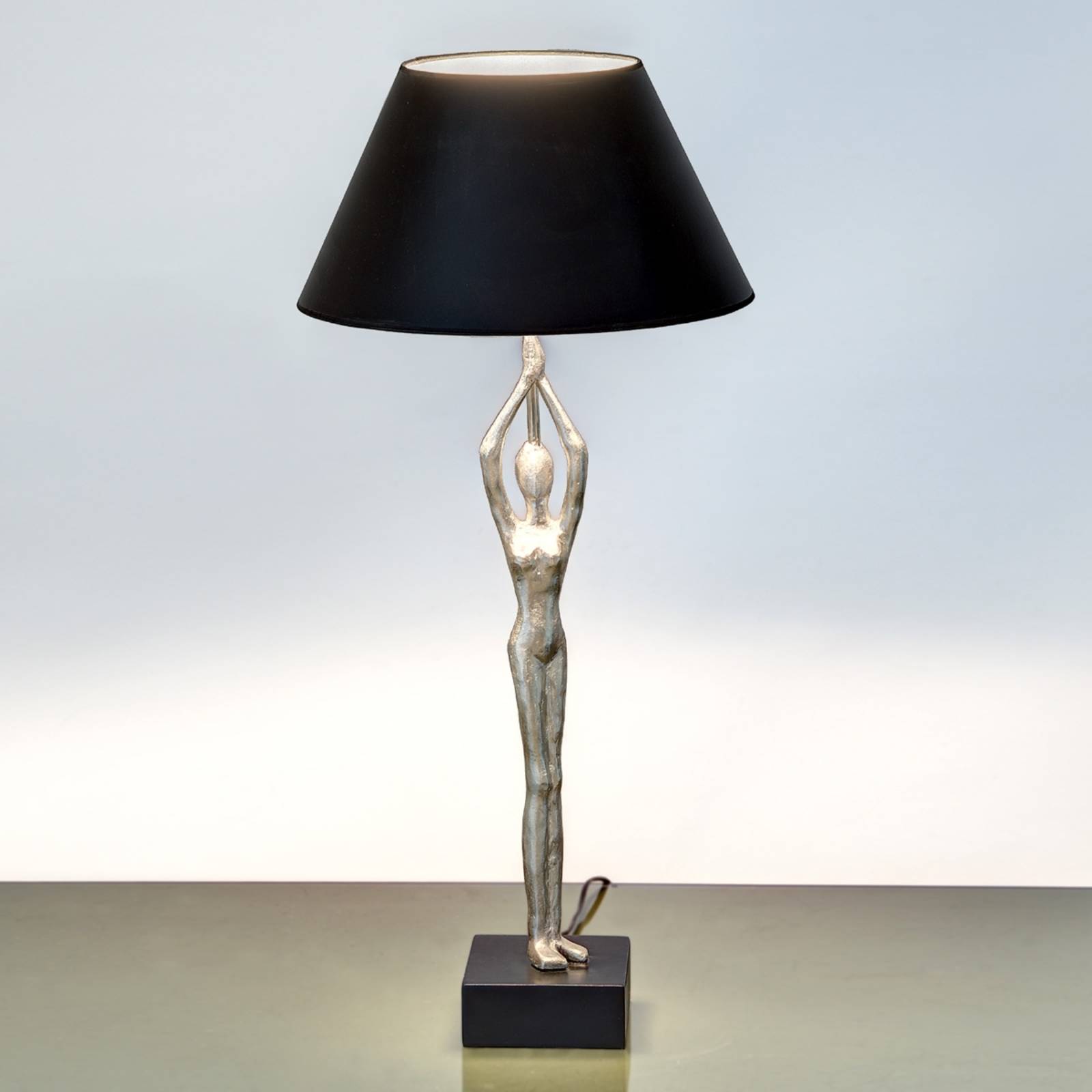 Design-tafellamp Ballerino met figuur