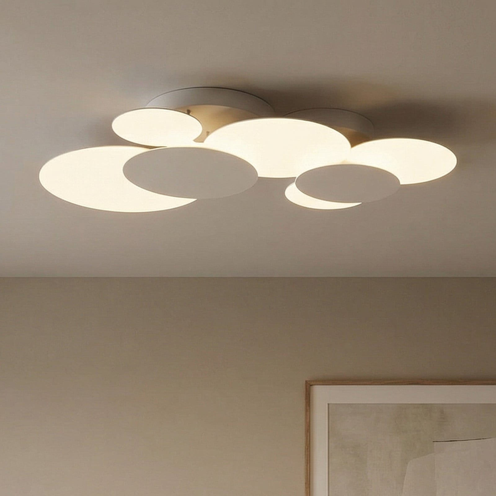 Ideallux Ideal Lux Cloud LED plafonieră LED lungime 74 cm - Camera de zi / sufragerie - modern - alb mat - Metal