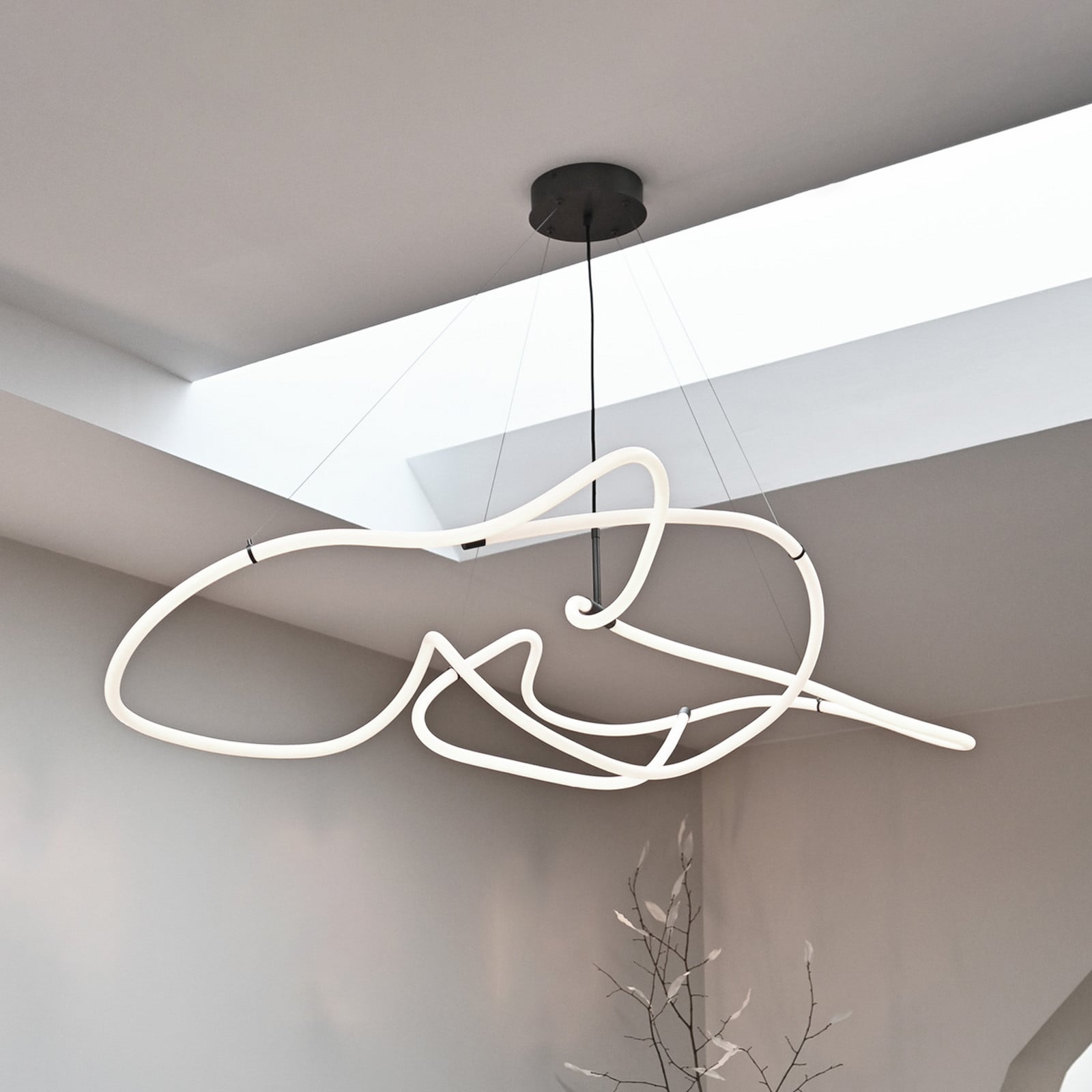 Suspension LED Ghost, 155 cm, néon