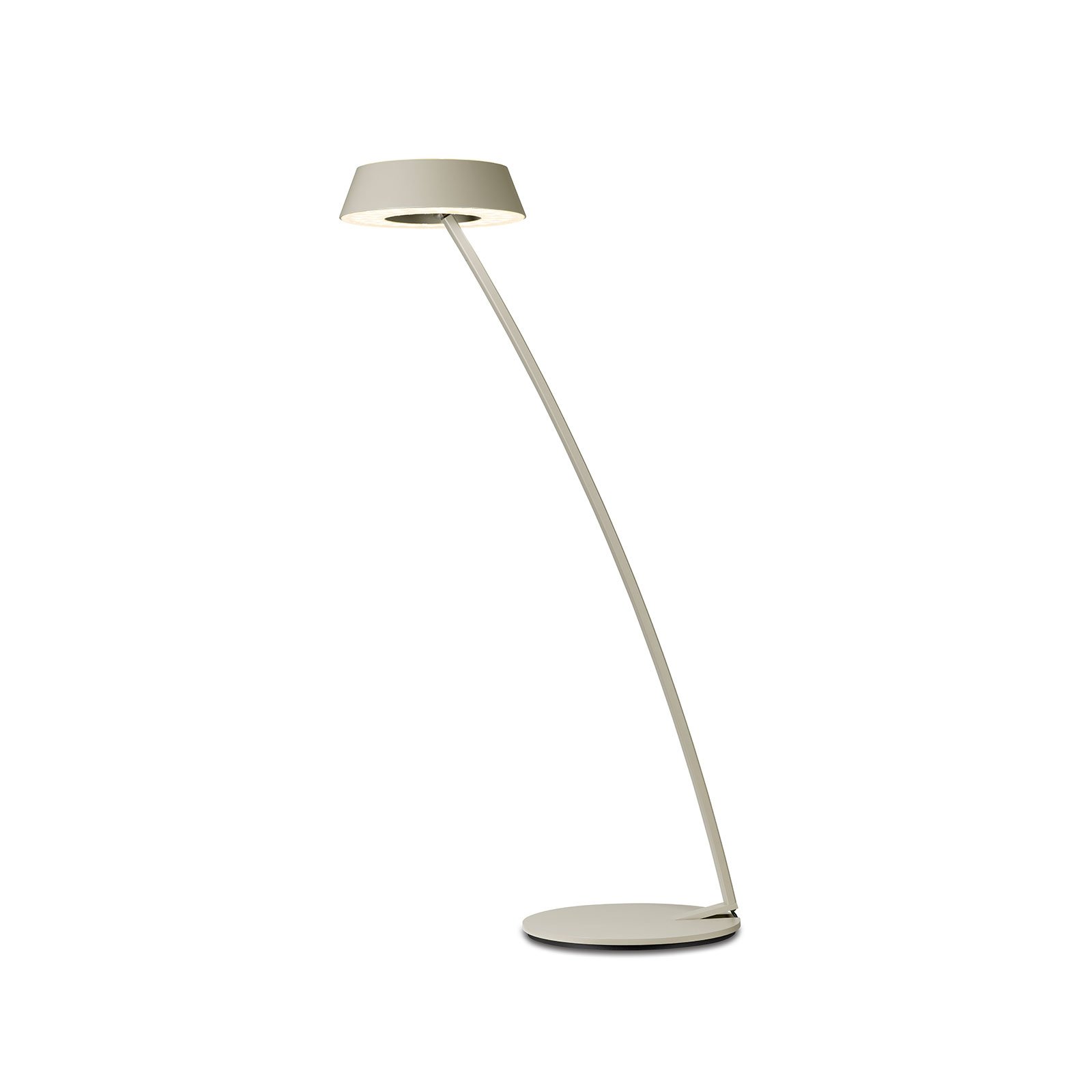 OLIGO Glance LED tafellamp gebogen Cashmere