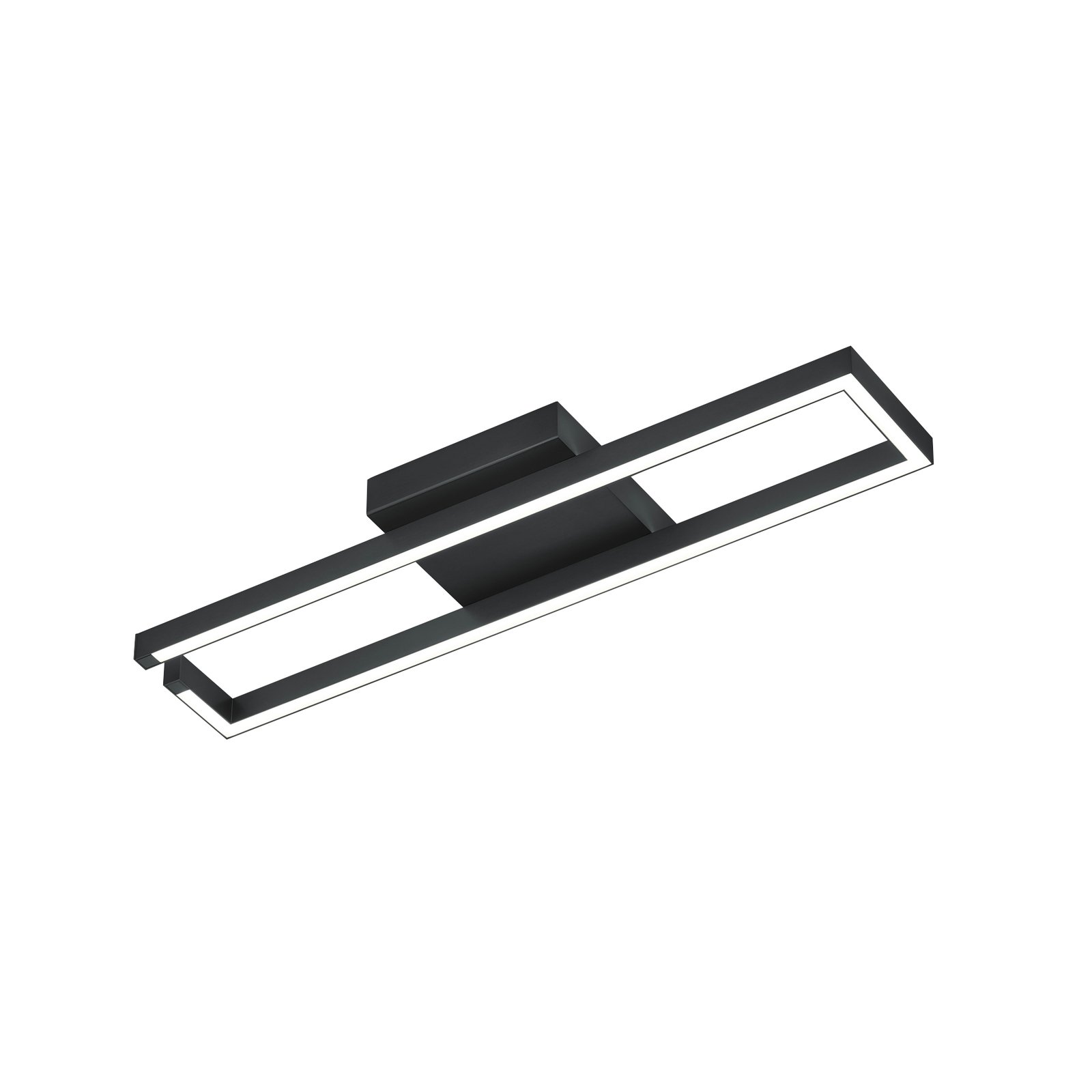 Candeeiro de teto LED Yoko, para cima/para baixo, 70x13,5 cm, preto