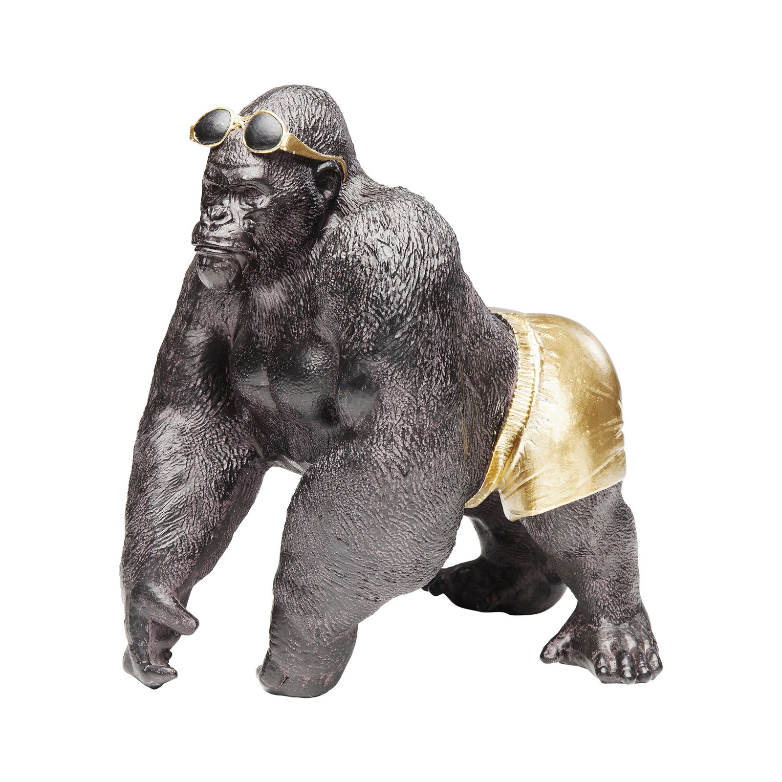 KARE decoratief beeldje Monkey Beach, hoogte 20 cm, zwart polyresin