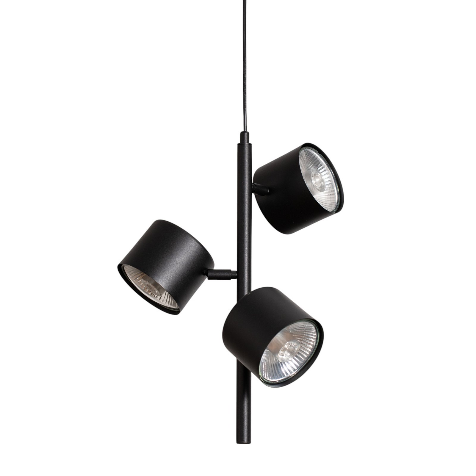 Pendellampa 1047E, 3 lampor, svart