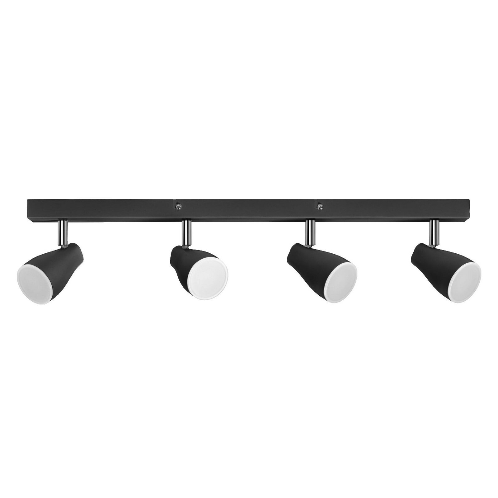 OSRAM Deckenstrahler PEAR, schwarz, 4-flg., GU10-LED 2.700 K