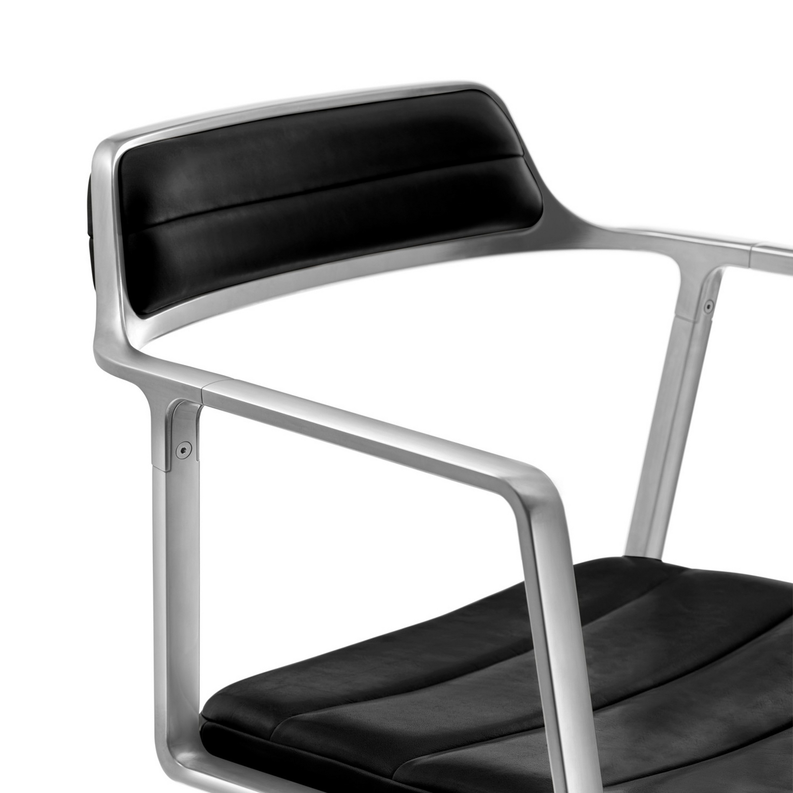 Vipp452 Swivel irodai szék, fekete, bőr/alumínium – Vipp