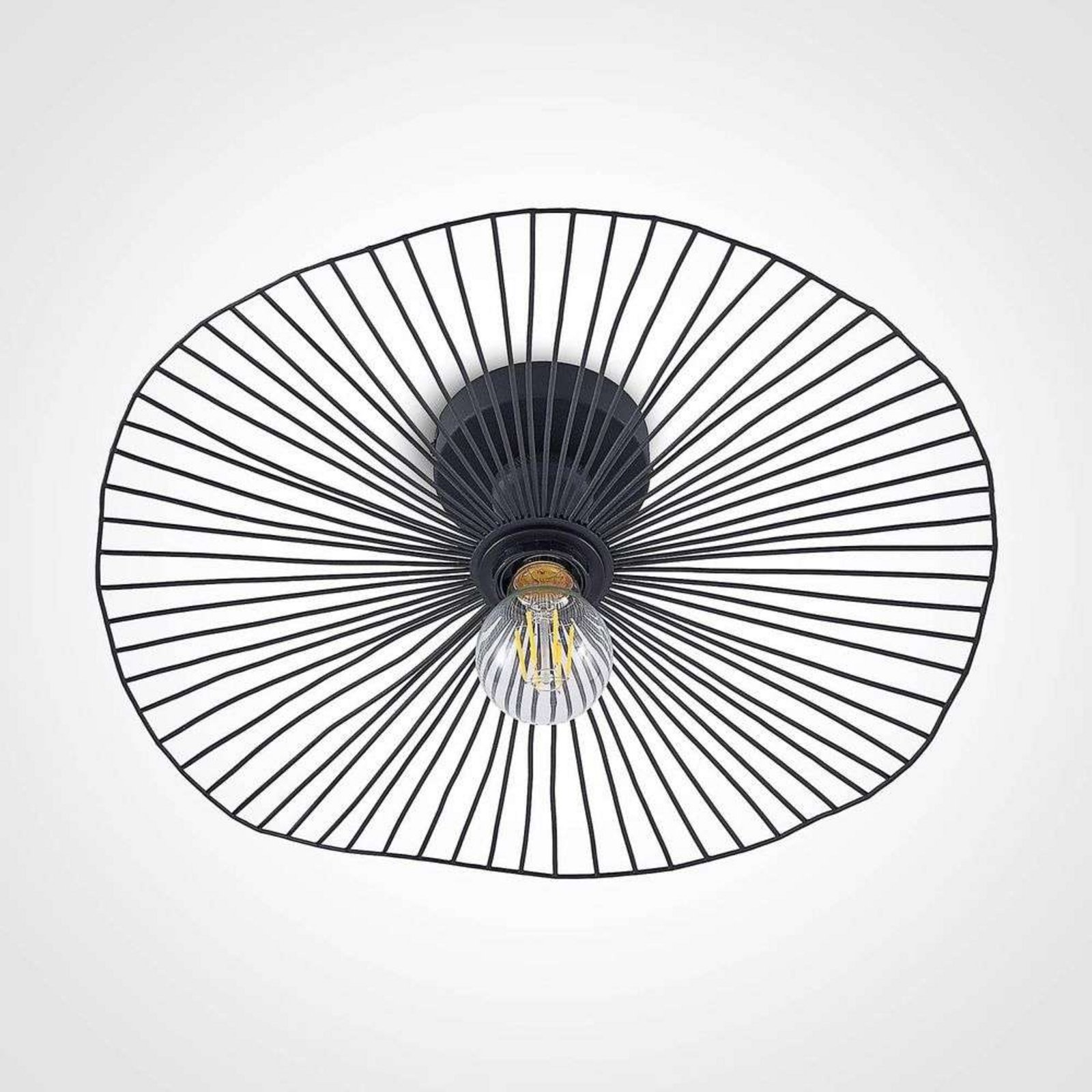 Ruota Plafonieră Matt Black - Lindby