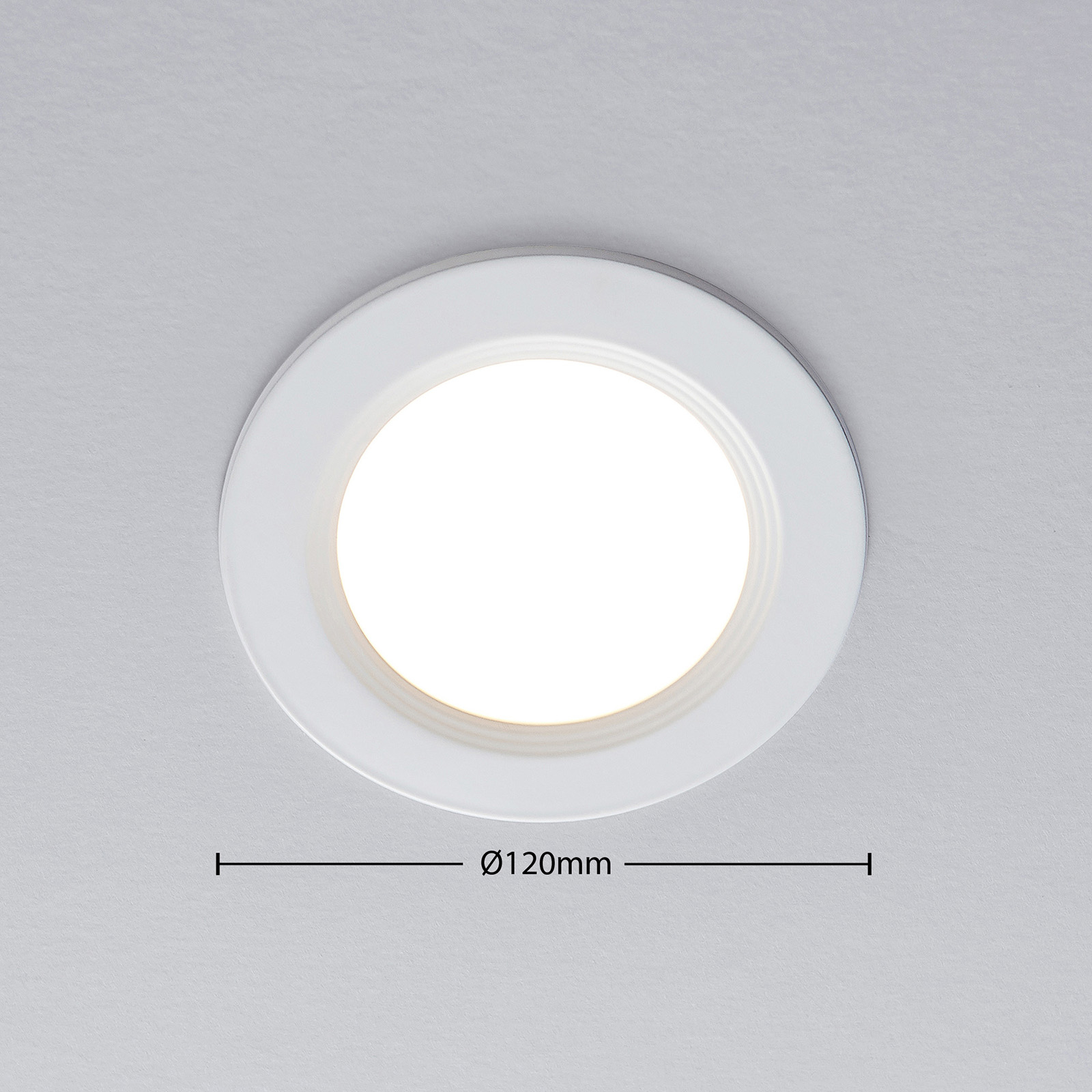 ELC Pan Panneau LED encastré rond, 3.000 K