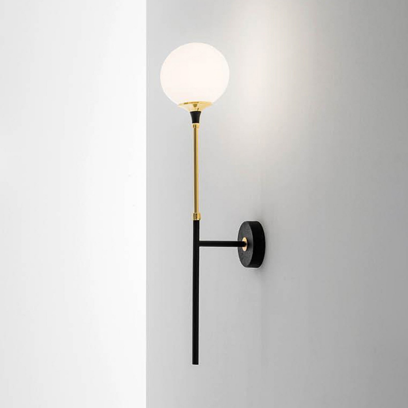Candeeiro de parede Stilnovo Galassia, largura 14 cm, dourado