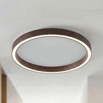 Lucande Rotundo LED ceiling light, Ø 40 cm, brown, dimmable