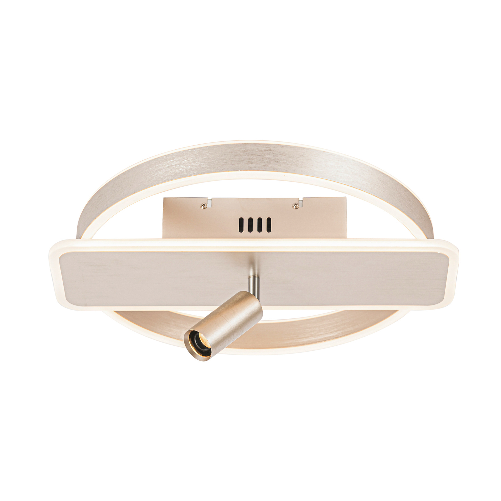 Lucande Damivan LED plafondlamp, rond, nikkel