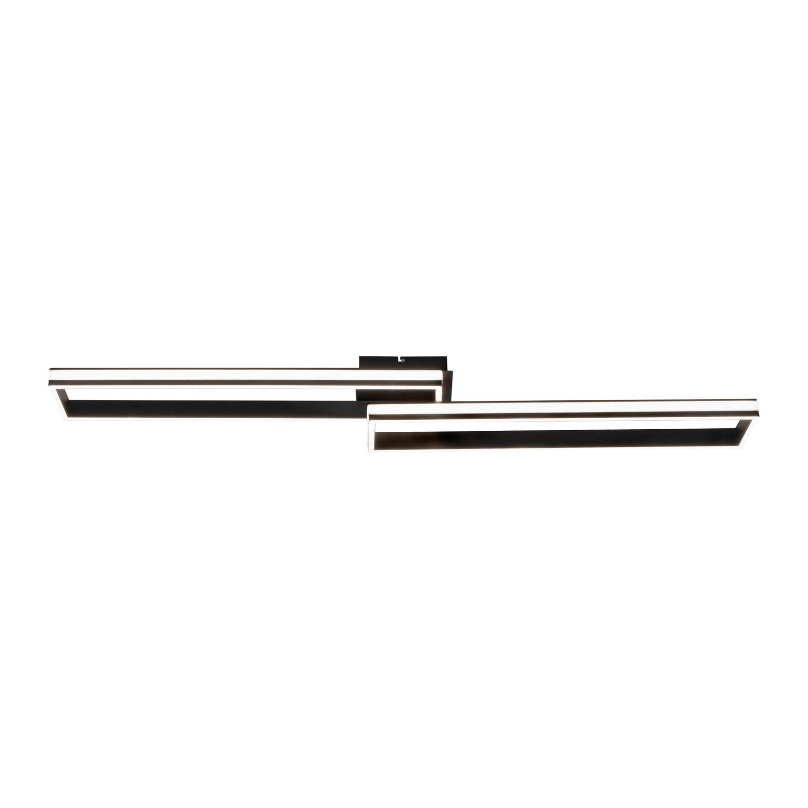Leuchten Direkt Elis LED ceiling lamp, CCT, long frame, for Living / Dining Room, iron, aluminium, plastic, 19 W, L: 144 cm, W: 31.5 cm, H: 13.5 cm