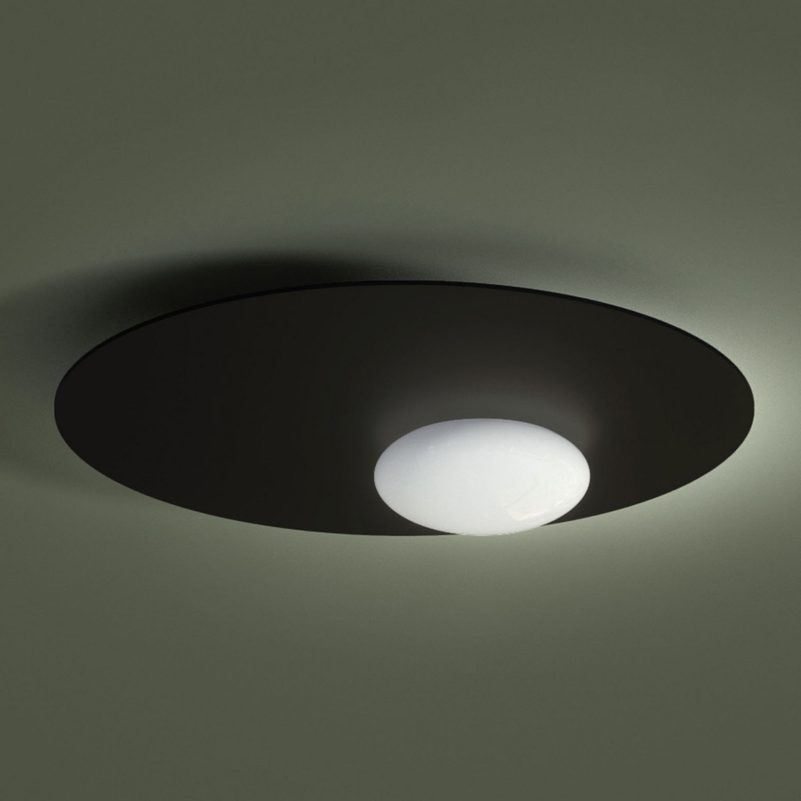 Axo Light Axolight Kwic plafonieră LED neagră Ø48cm - Camera de zi / sufragerie - design - negru - Metal