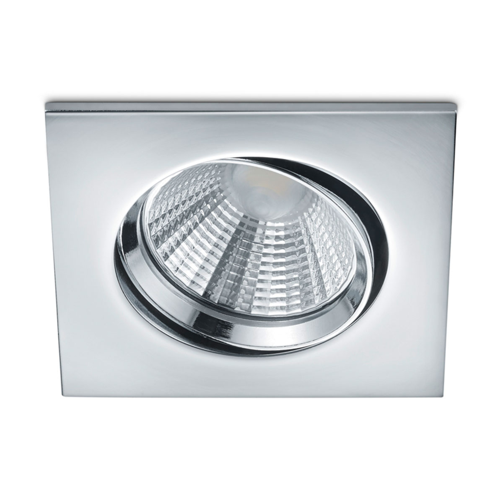 Dimmable LED recessed spotlight Pamir, angular