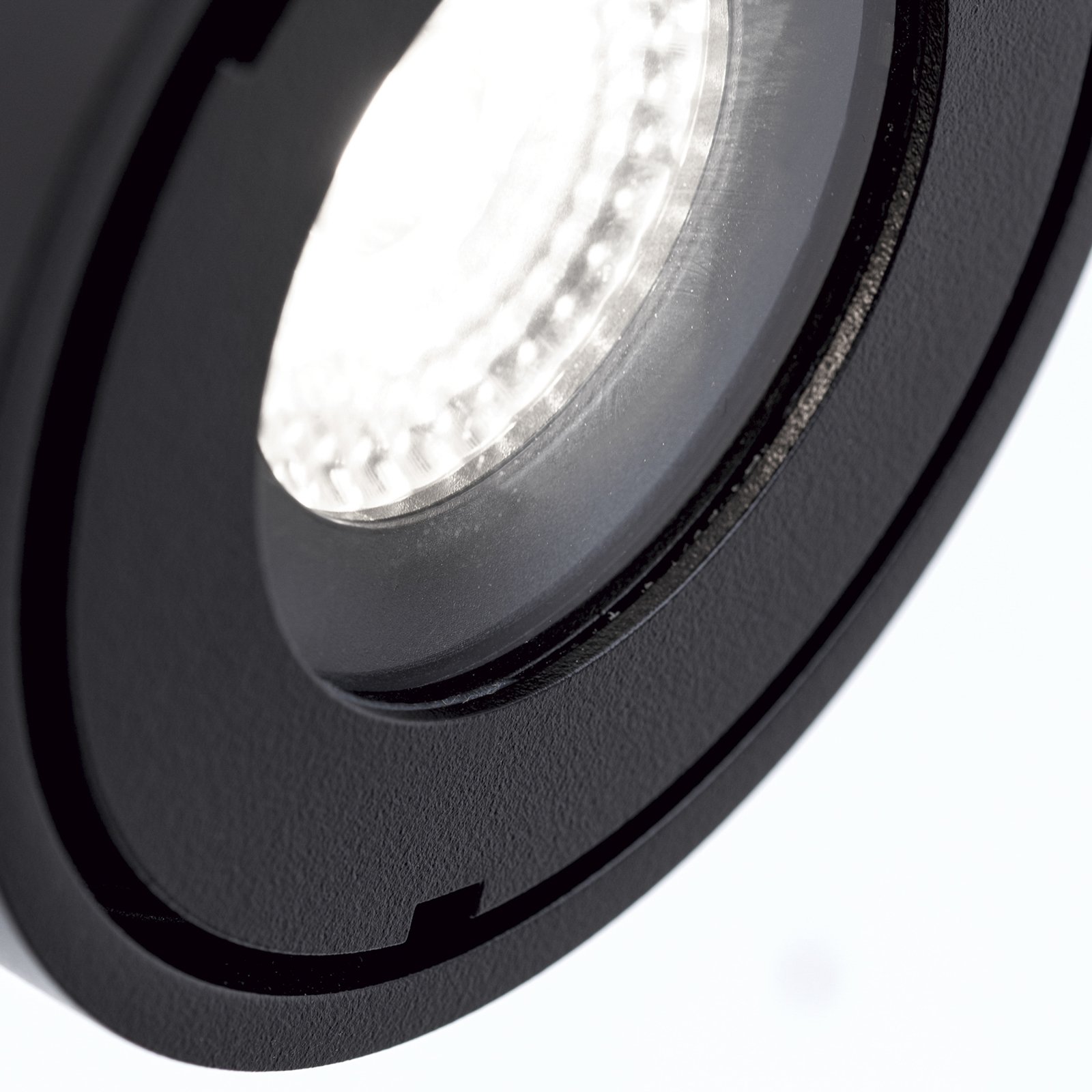 Foco de exterior Harvey LED, preto, Ø 10 cm, alumínio injetado