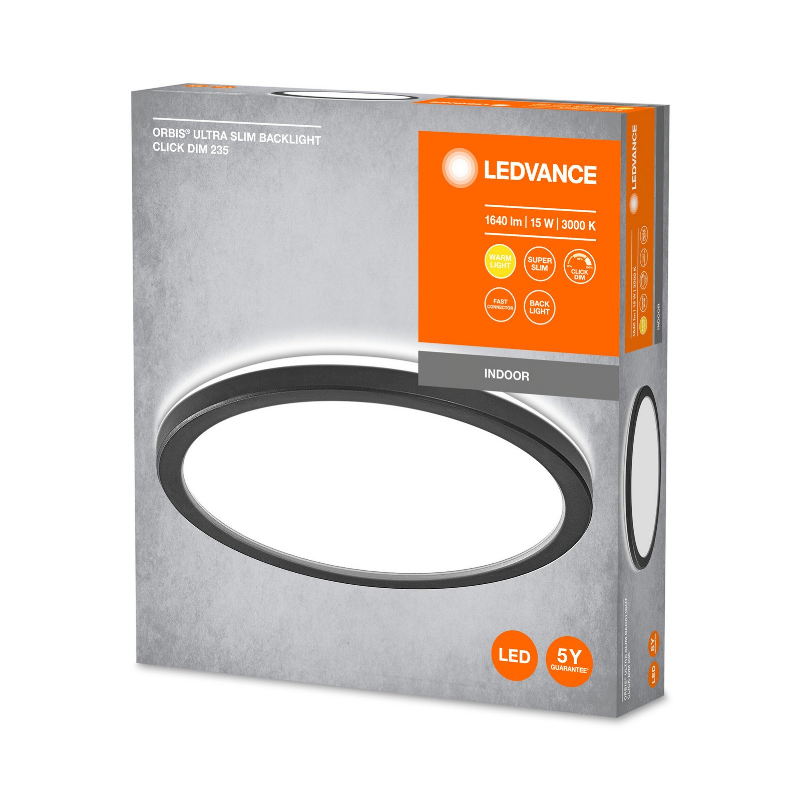LEDVANCE Orbis Ultra Slim negru Ø 235 cm