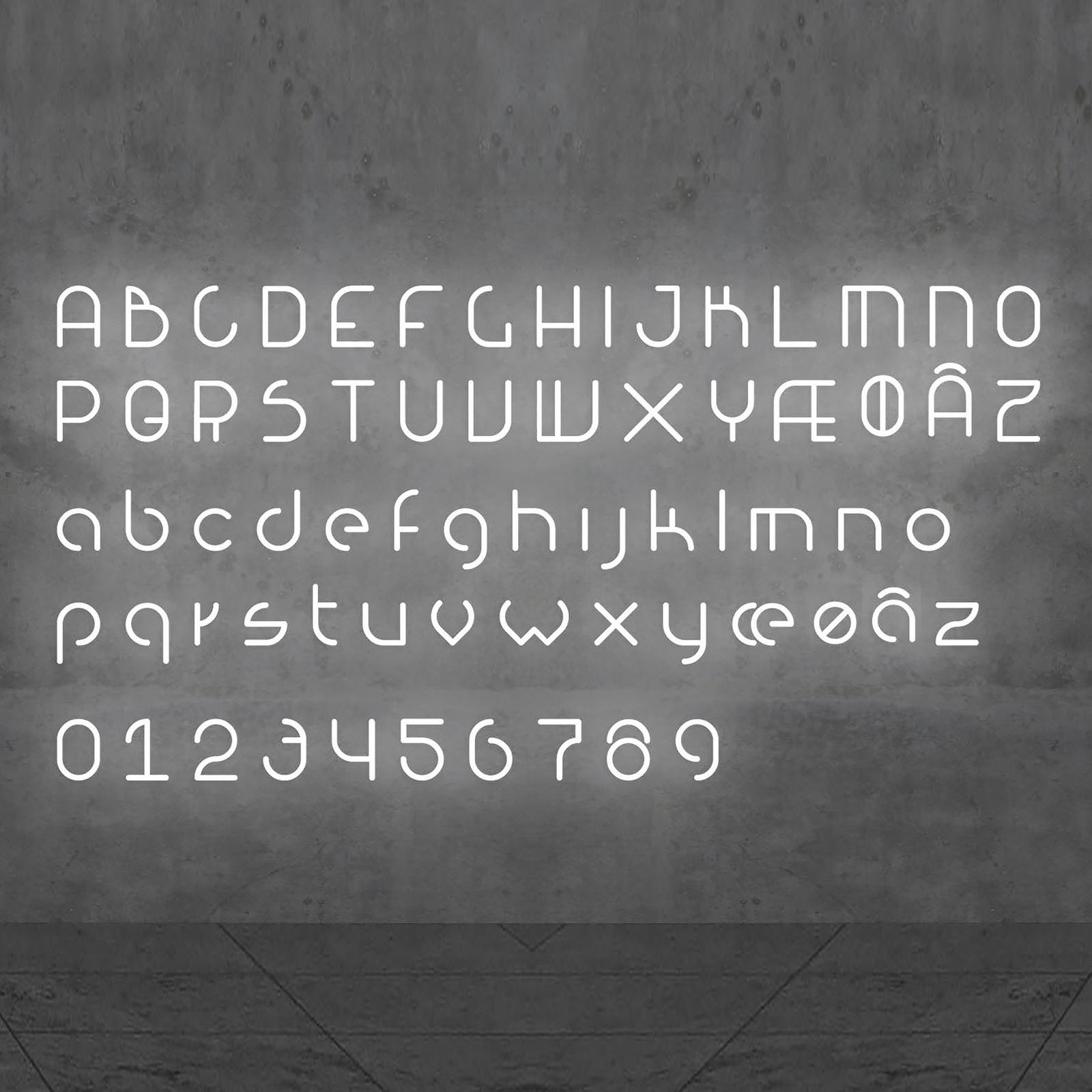Artemide Alphabet of Light -seinävalo, A-kirjain