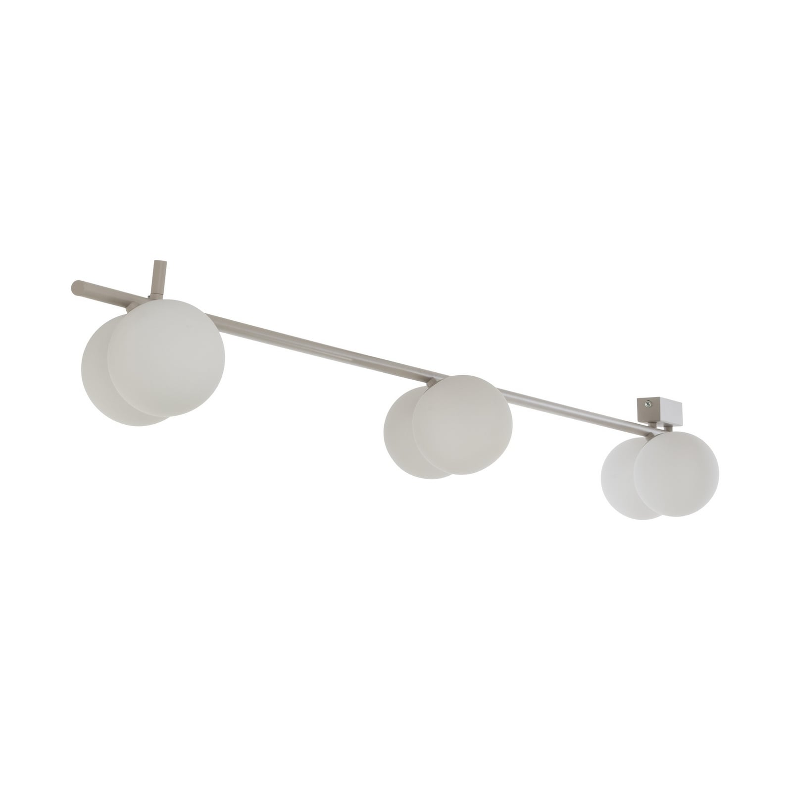 Deckenleuchte Imelo, creme, 6-flammig, Glas, Länge 200 cm