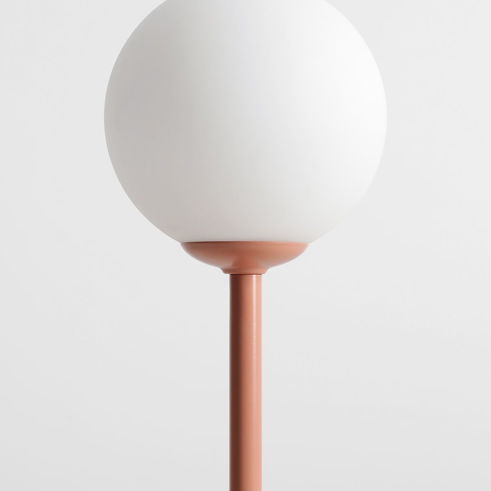 Stolní lampa Joel, výška 35 cm, korálová/bílá