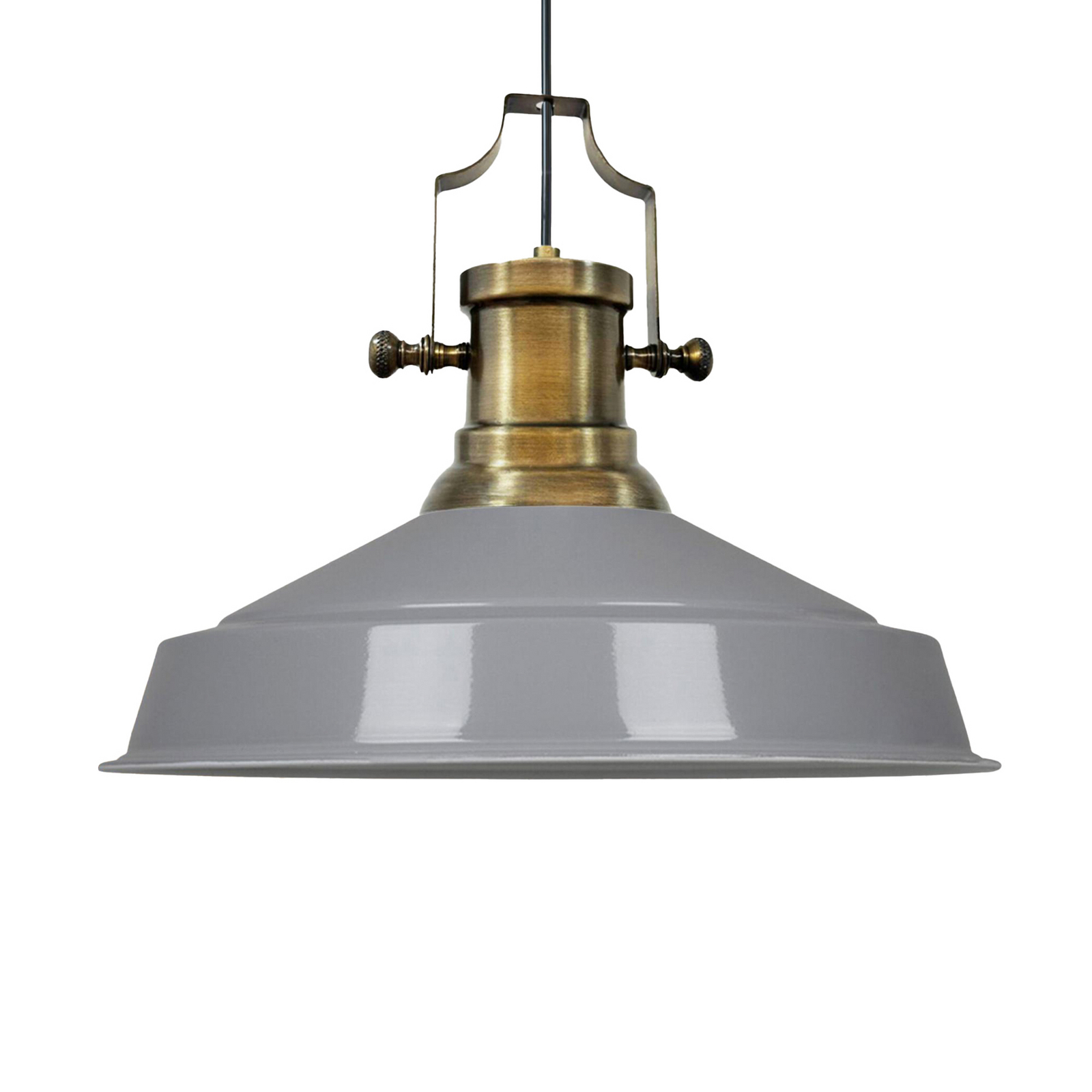 Suspension Augusta, gris, Ø 40 cm, métal Suspension Augusta, gris, Ø 40 cm, métal