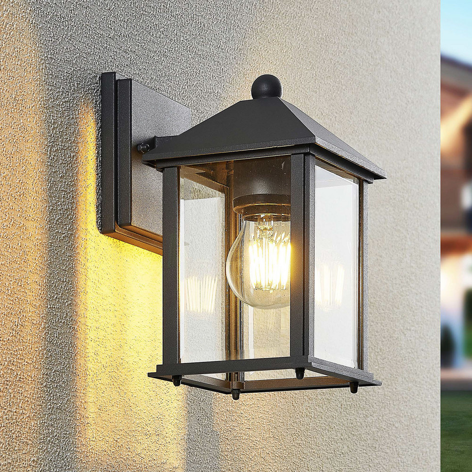 Lindby Giavanna utomhusvägglampa H23, svart från Lindby