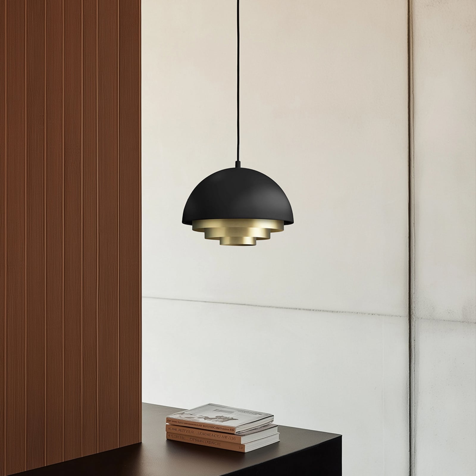Milieu Colour Mini Pendel Black/Brass - Warm Nordic