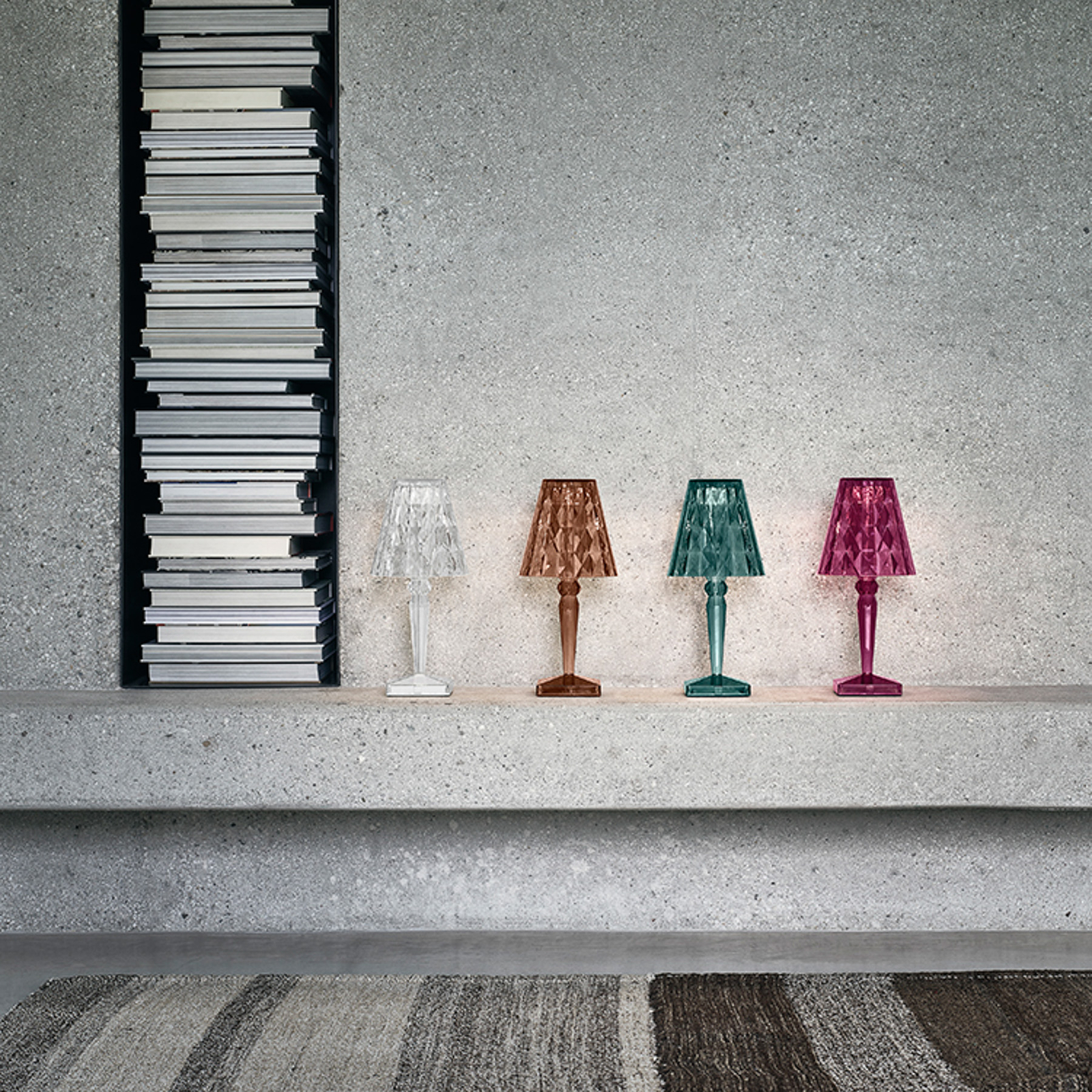 Big Battery Portable Lampe de Table IP54 Light Blue - Kartell
