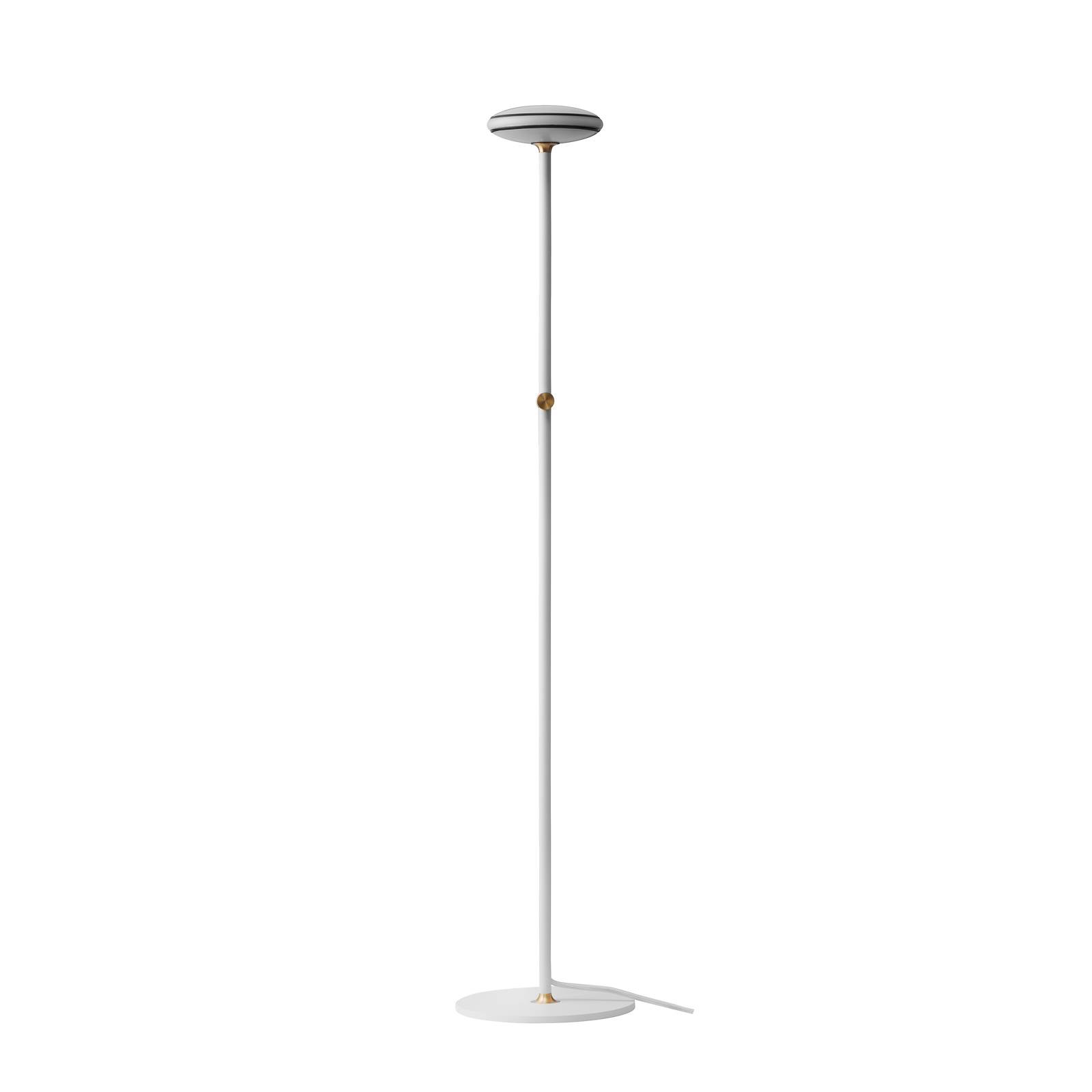 Shade ØS1 lampadaire anneau noir pied blanc Node