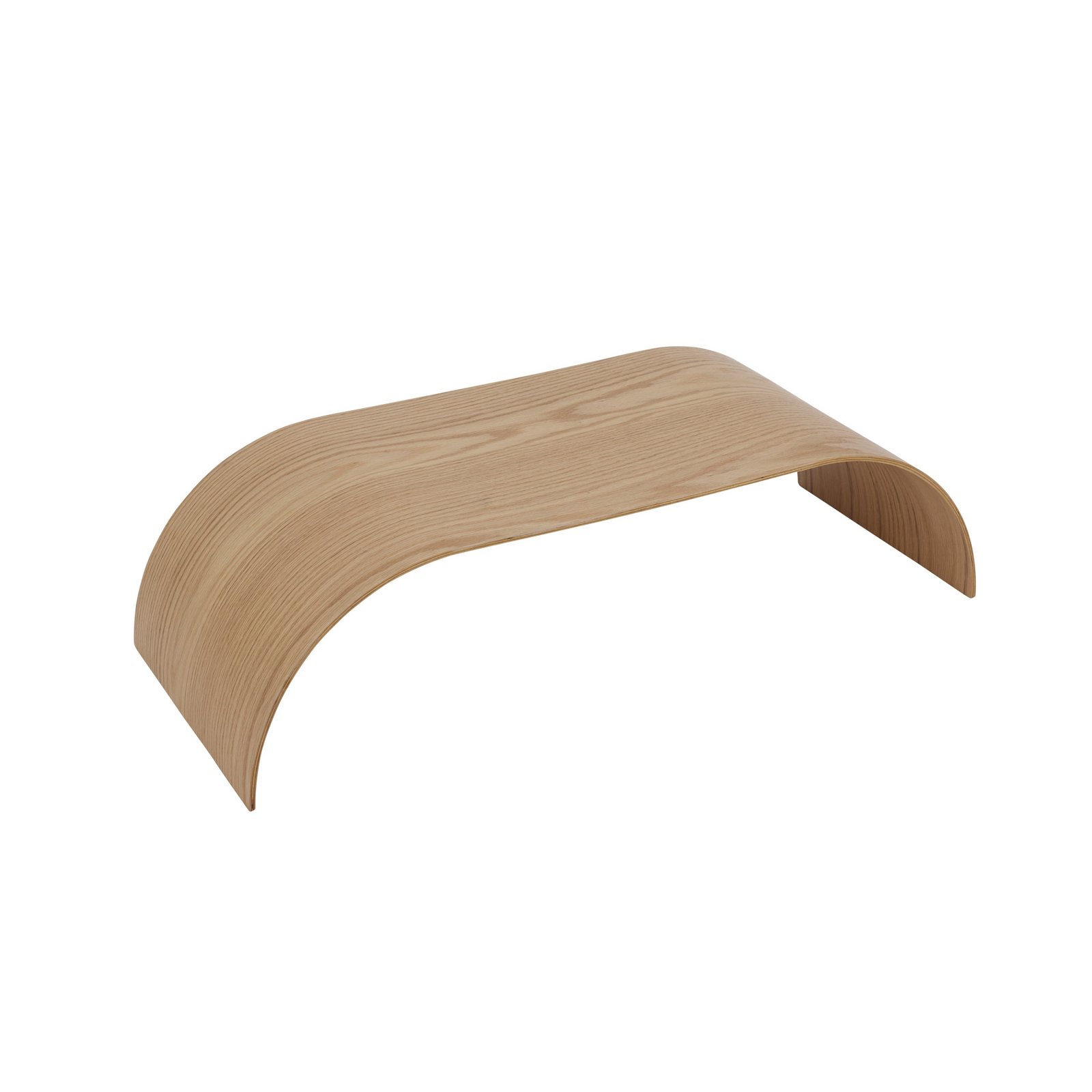 Plateau AYTM Curva, couleur chêne, 62 x 25 x 16 cm, bois