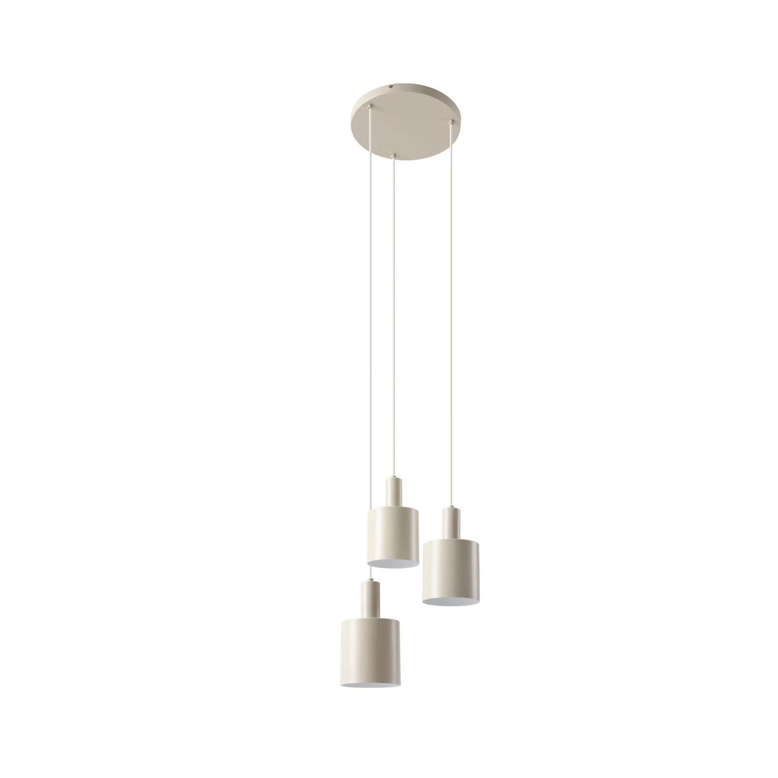 Lindby suspension Ovelia, beige, 3 lampes, métal, E27