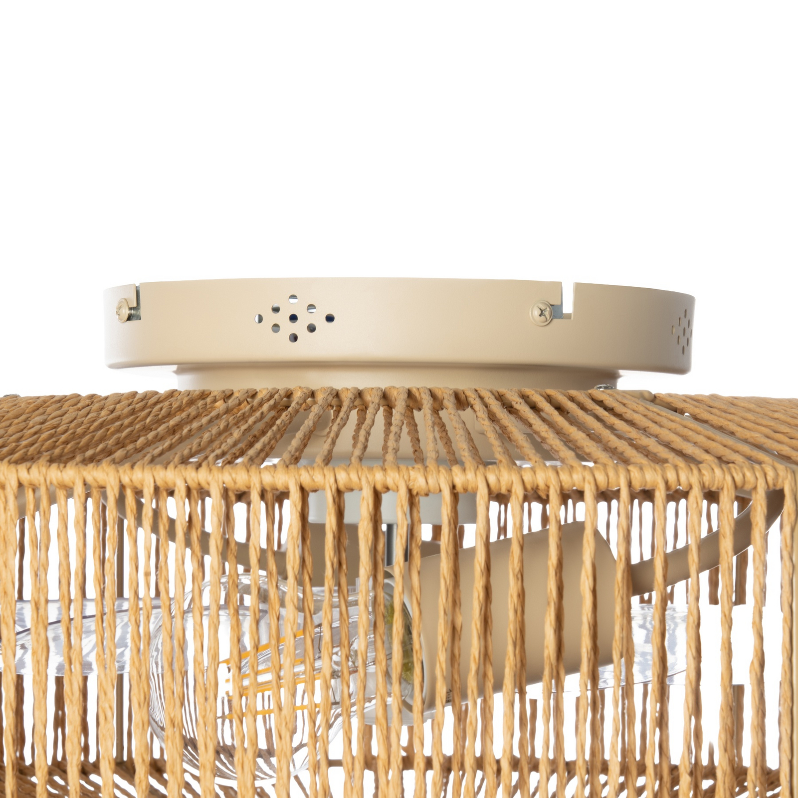Raveni Deckenventilator mit Licht Hanfseil Ø 50 cm - Lucande Raveni Deckenventilator mit Licht Hanfseil Ø 50 cm - Lucande