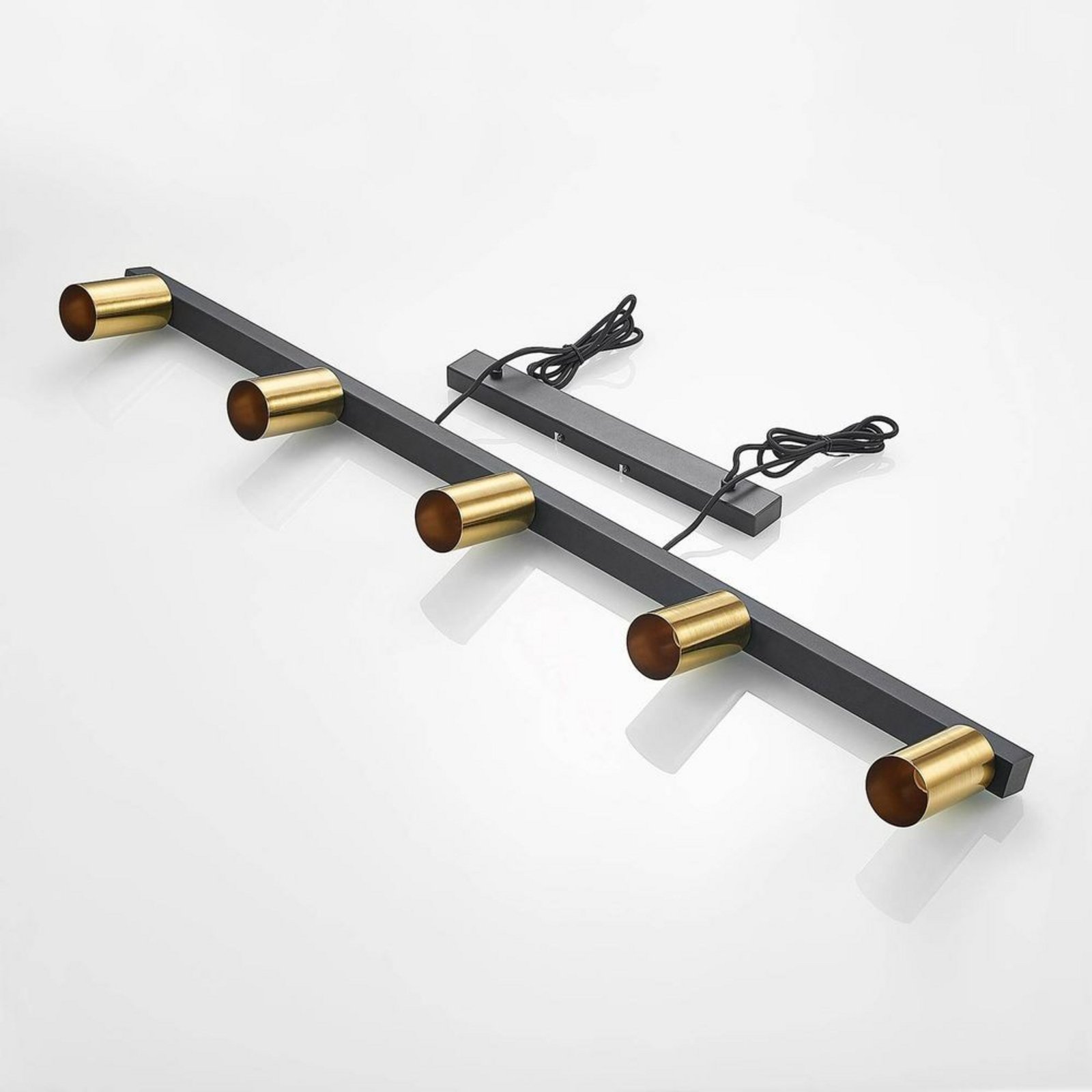 Baliko 5 Lustră Pendul Black/Brass - Lindby