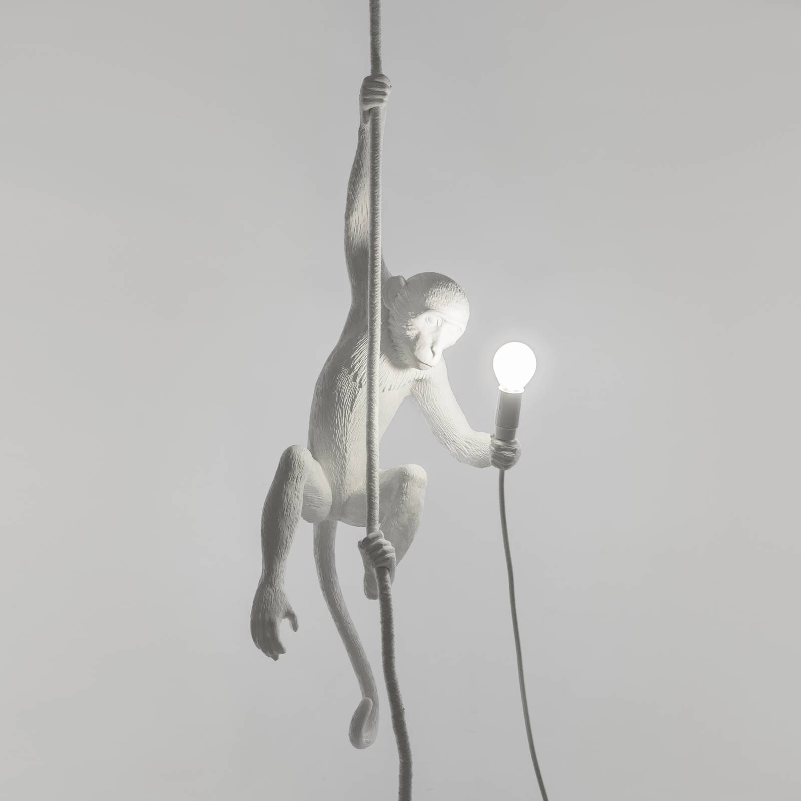 Lampa wisząca LED Monkey Lamp biała, wisząca