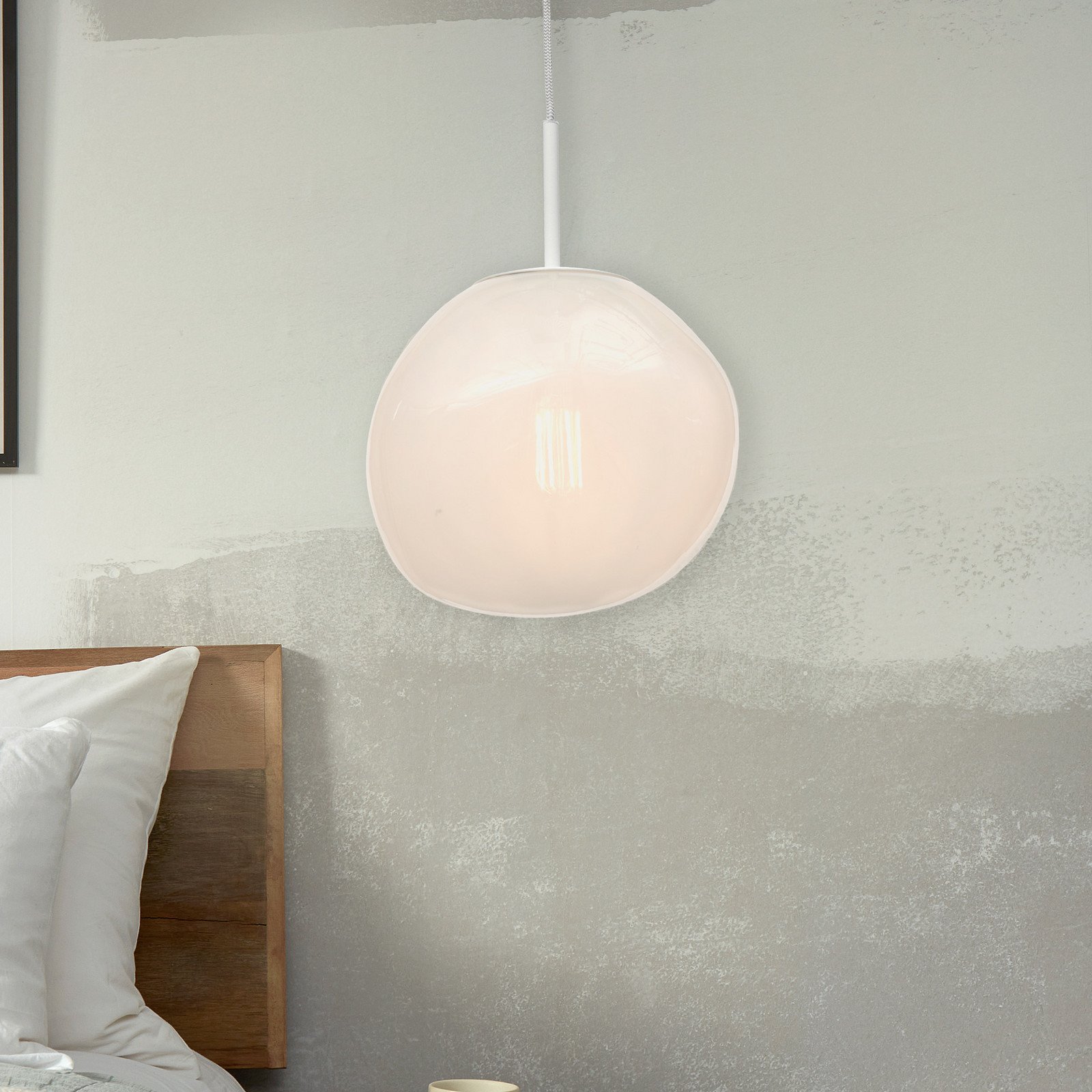 ITS ABOUT ROMI Lampă suspendată Helsinki alb lapte - Bucătărie - modern - lapte alb - Sticlă