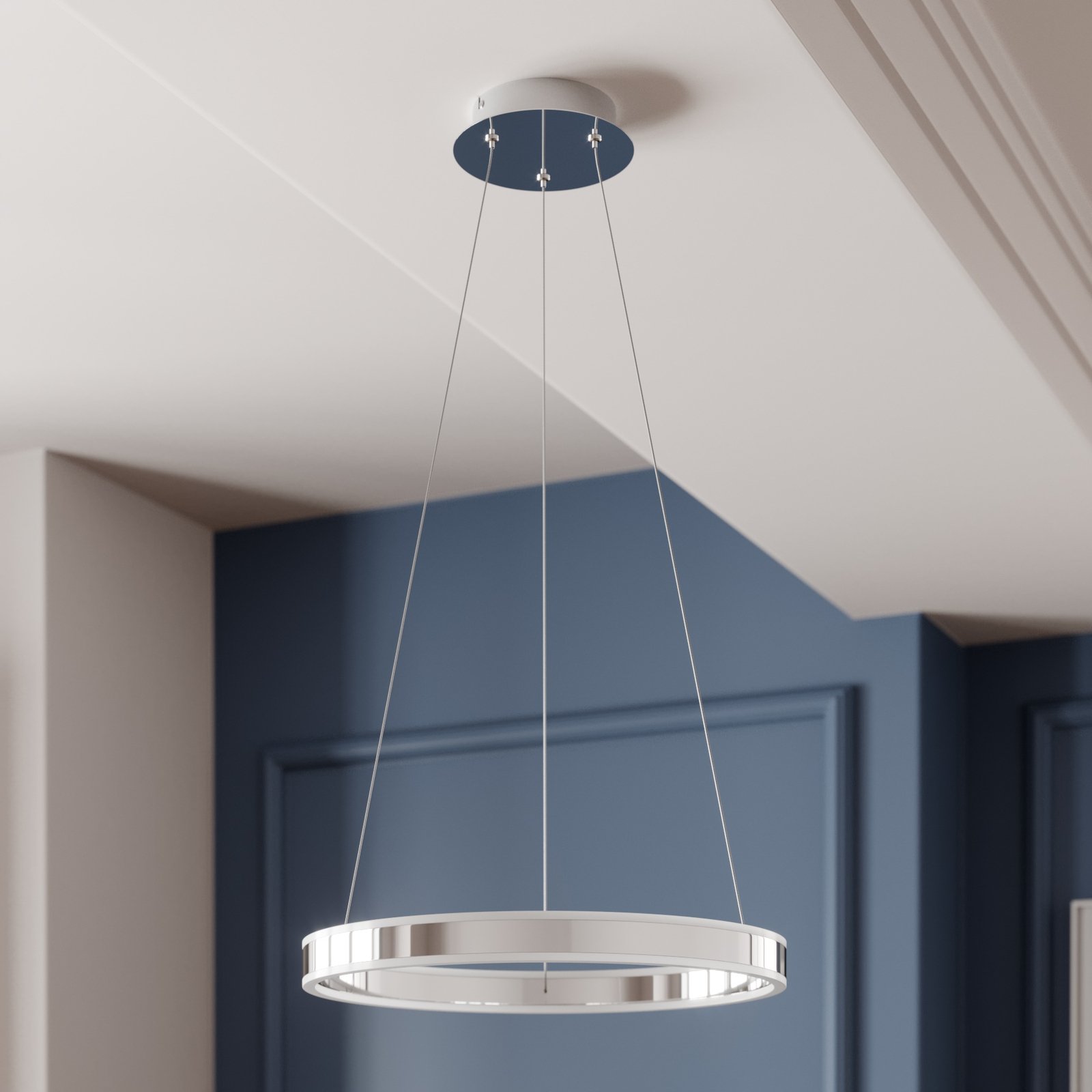 Lyani Pendant Ø50 Chrome/White - Lucande