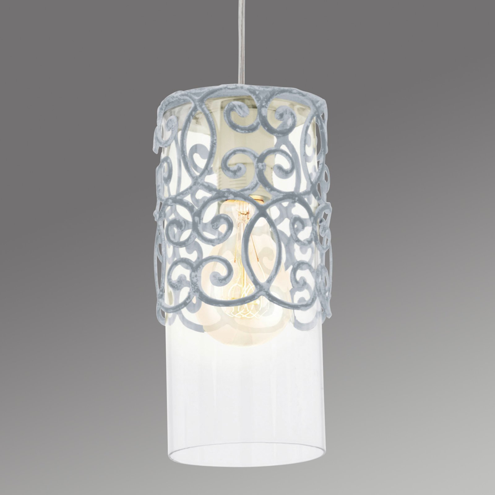 Lampada a sospensione Vintage grigio-blu