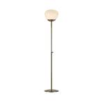 Lampe sur pied Rise, laiton antique, fer, verre, hauteur 150 cm