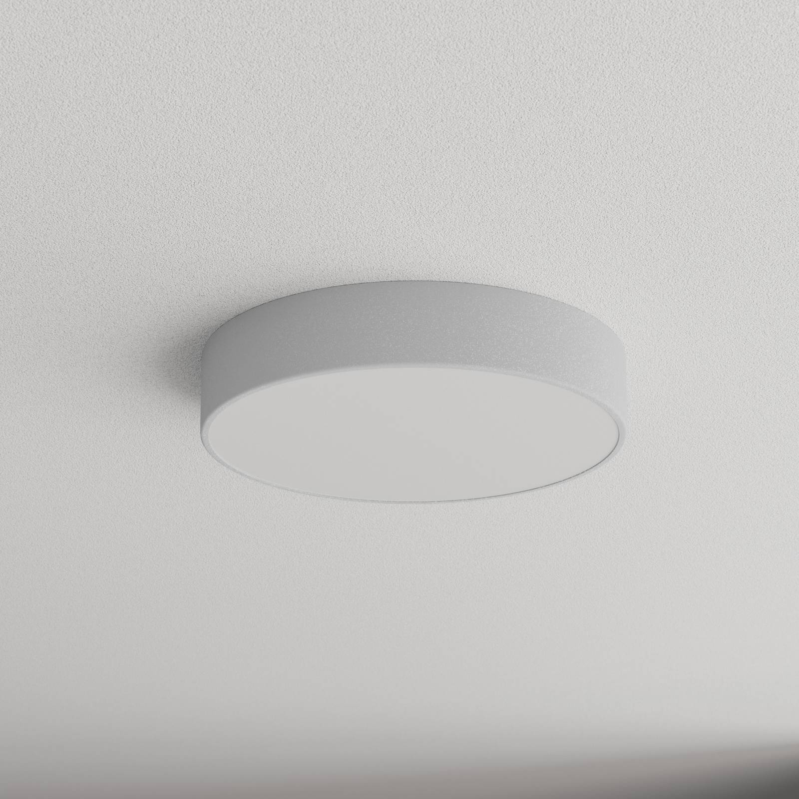 Lampa sufitowa Cleo 400, szara, czujnik, IP20, Ø 40 cm, metal
