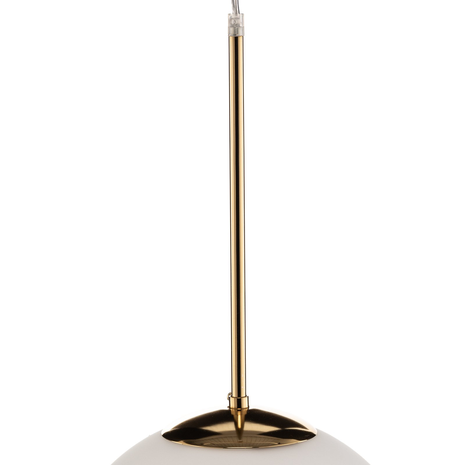 Lámpara colgante Bosso, 1 luz, blanca/oro 30cm