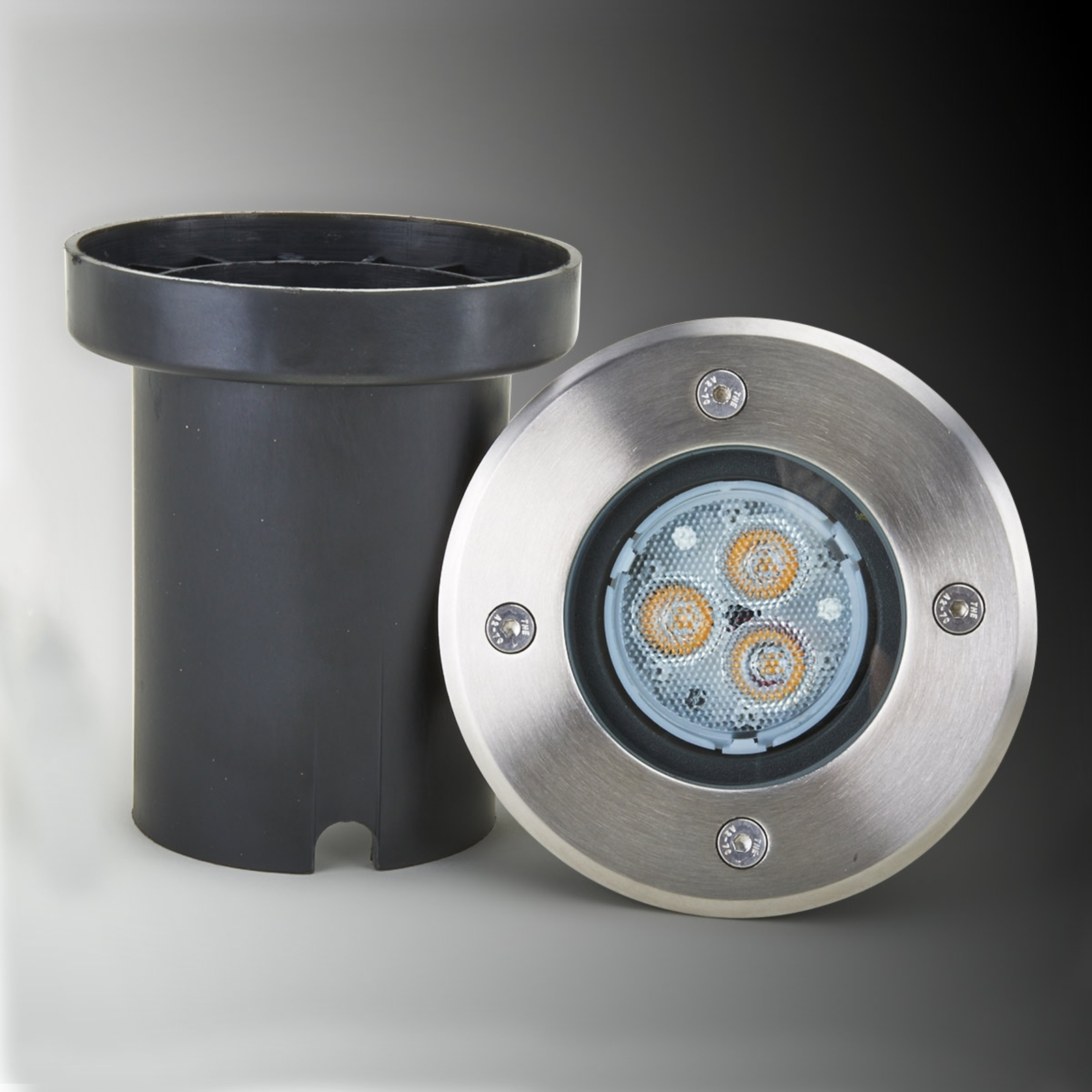 IP67 LED installed ground light Ava, round Lights.co.uk