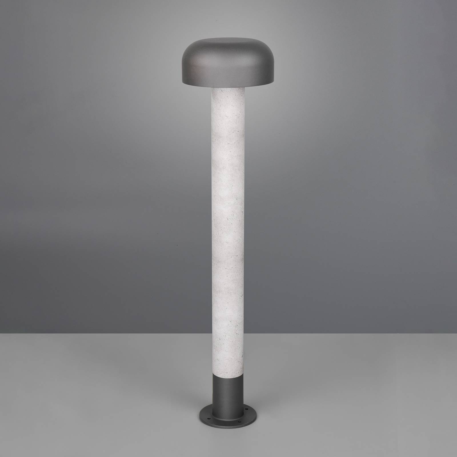 Wegeleuchte Fraser, grau/Betonoptik, Alu, IP54, Höhe 84,5 cm günstig online kaufen