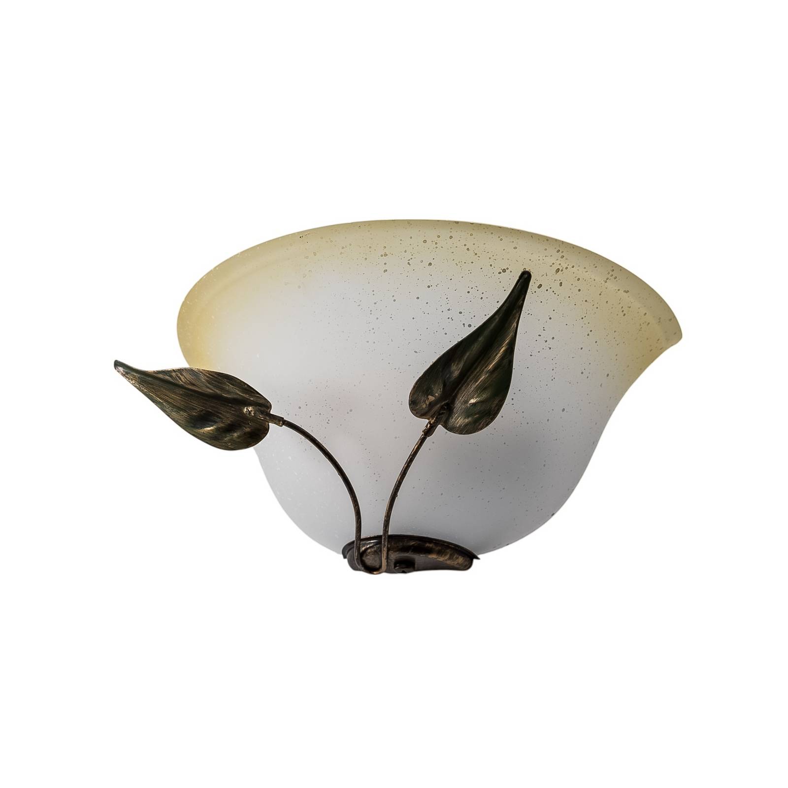 Wandleuchte Mira, creme/bronze, Glas, 30 cm breit, E27 günstig online kaufen