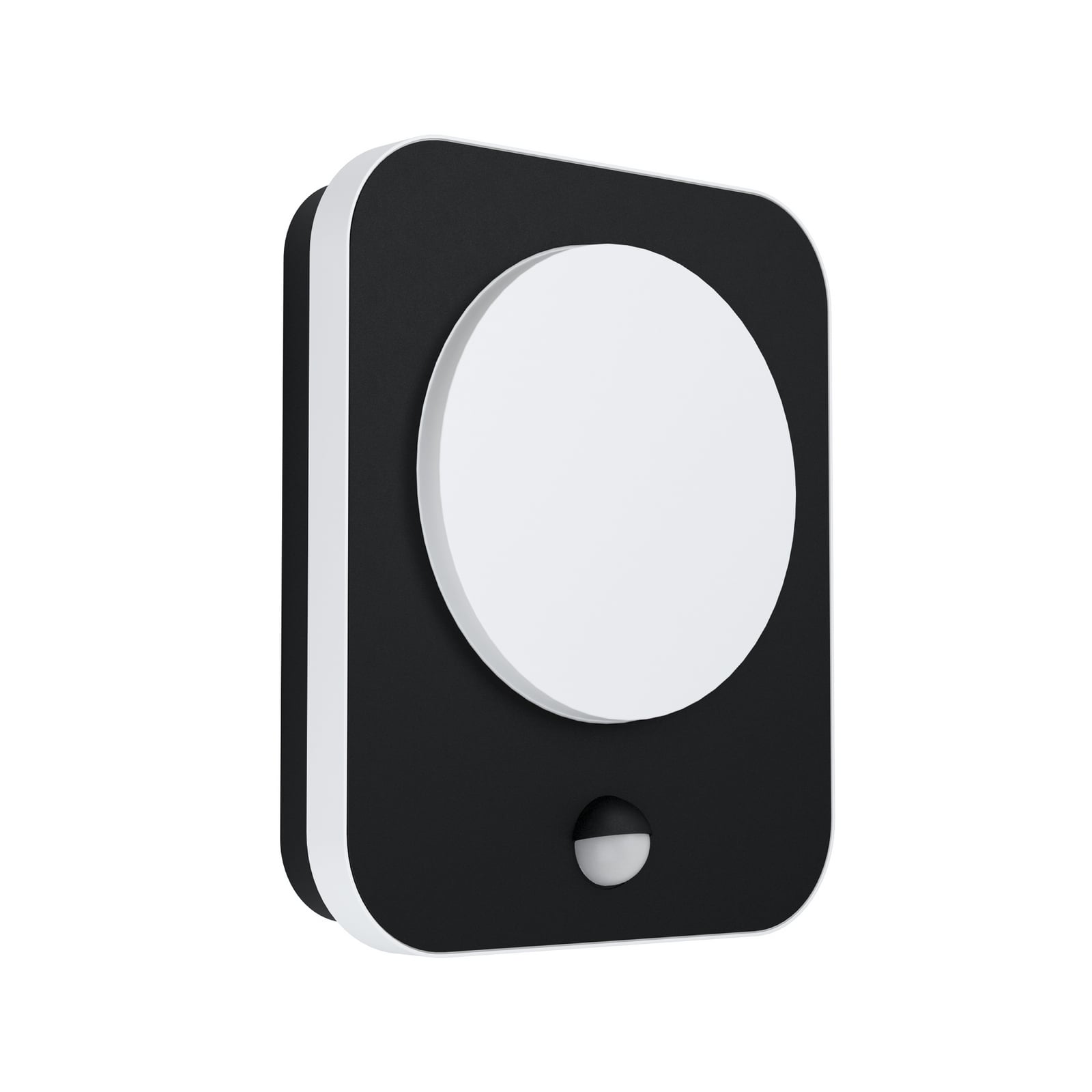 LED āra sienas lampa Madriz, melna, platums 23 cm, sensors