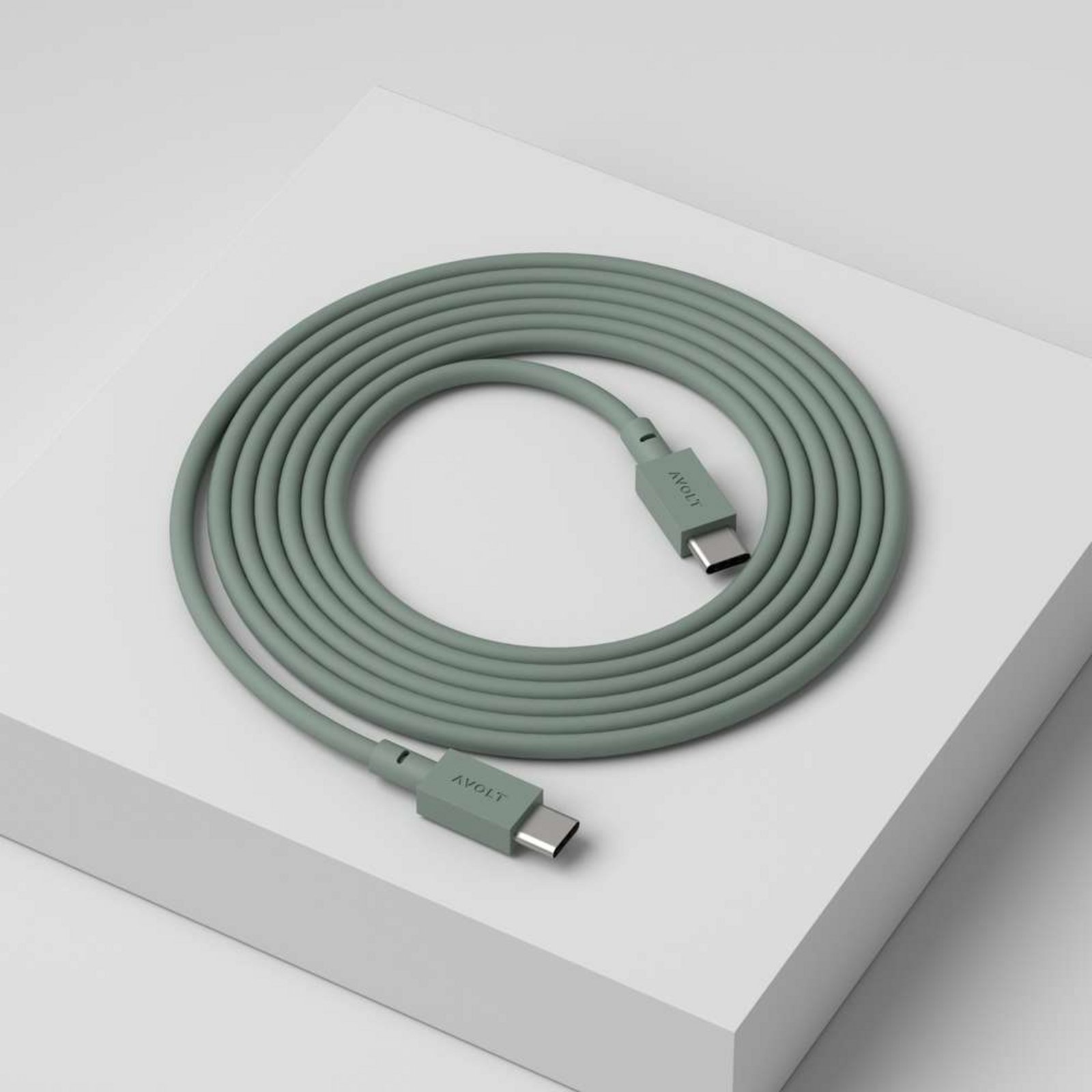 Cable 1 USB-C to USB-C 2m Oak Green - Avolt