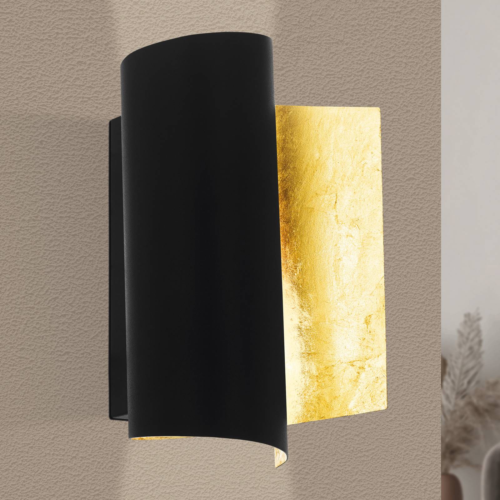 EGLO Applique murale Falicetto, noir/doré