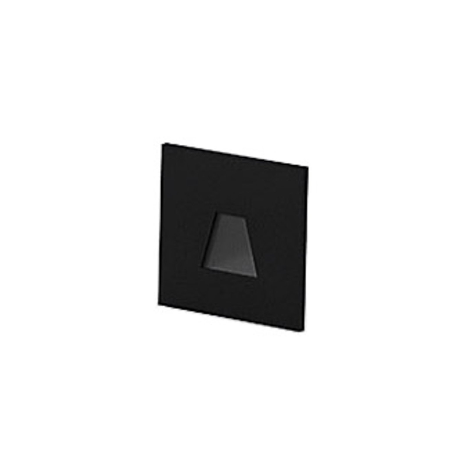 Molto Luce LED recessed light Wall 68R SQ, black, aluminium, CCT