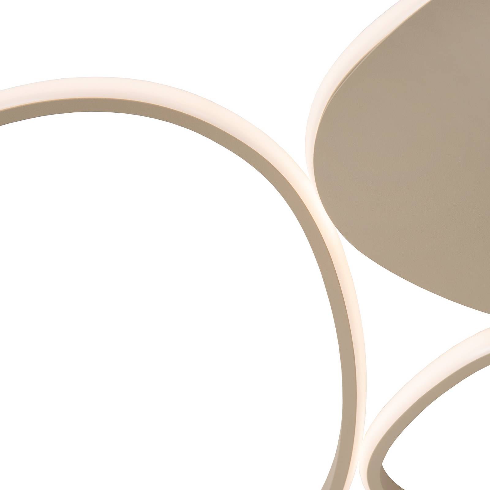  Lucide Led-deckenlampe Samling, Länge 62 Cm, Taupe, Metall 