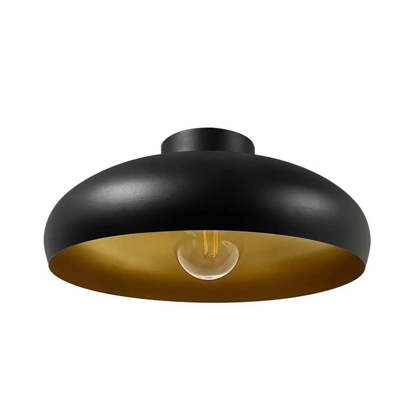 Candeeiro de teto Olli, preto/dourado Ø 40 cm, metal, E27