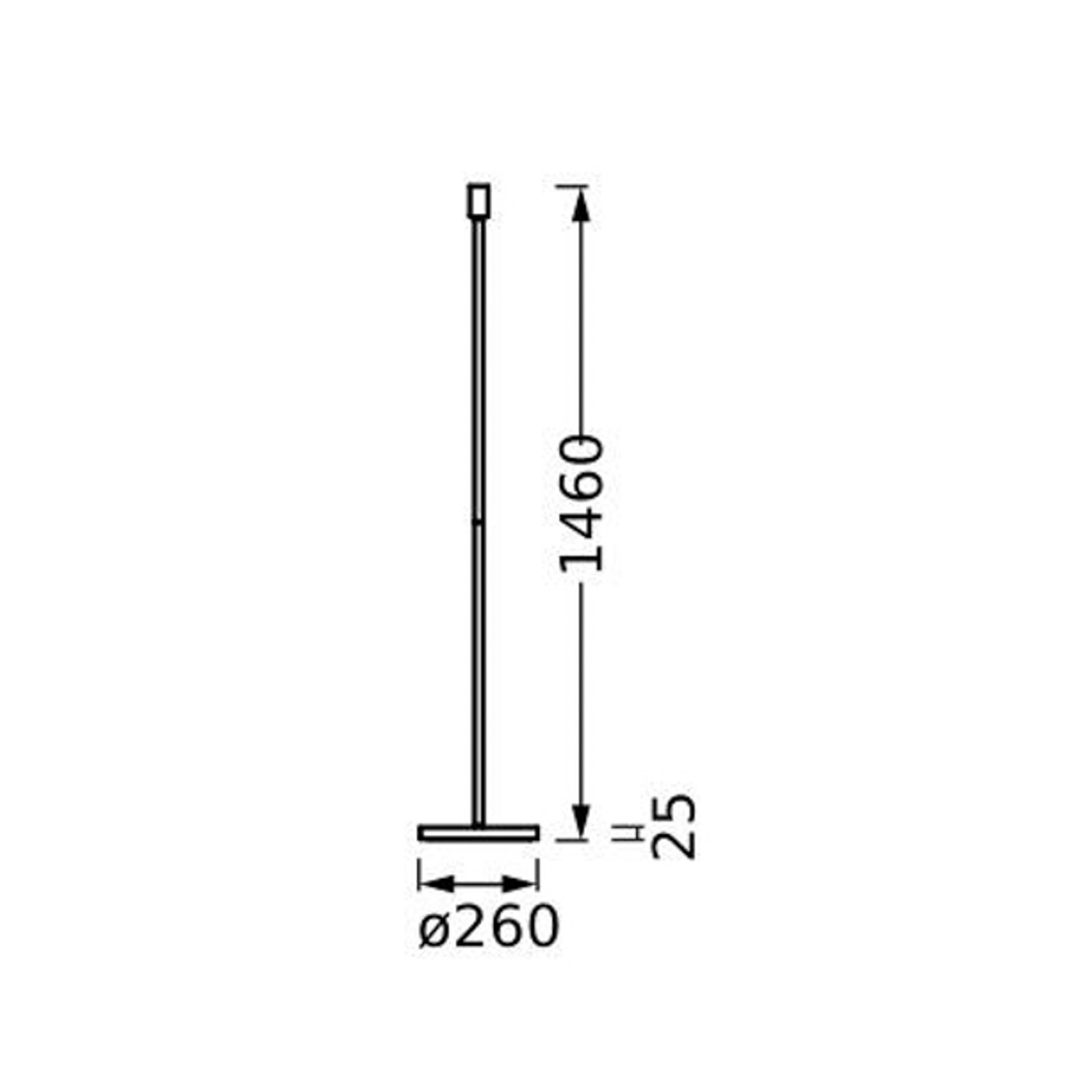 LEDVANCE φωτιστικό δαπέδου Decor Stick E27, ύψος 146cm, μπεζ