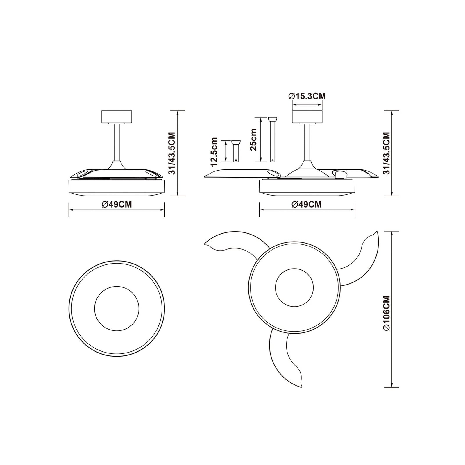 Smart LED plafondventilator Coin beige/wit DC stil - Mantra Smart LED plafondventilator Coin beige/wit DC stil - Mantra